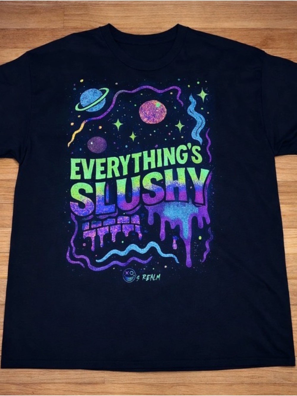 Everything's Slushy Graphic Short Sleeve Tee - Black